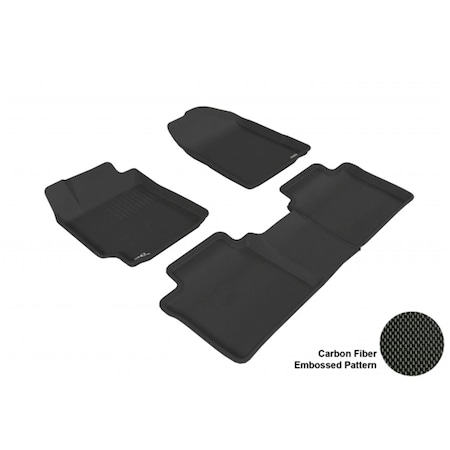 3D Maxpider TOYOTA CAMRY 2007-2011 KAGU BLACK R1 R2 Floor Mat L1TY00401509